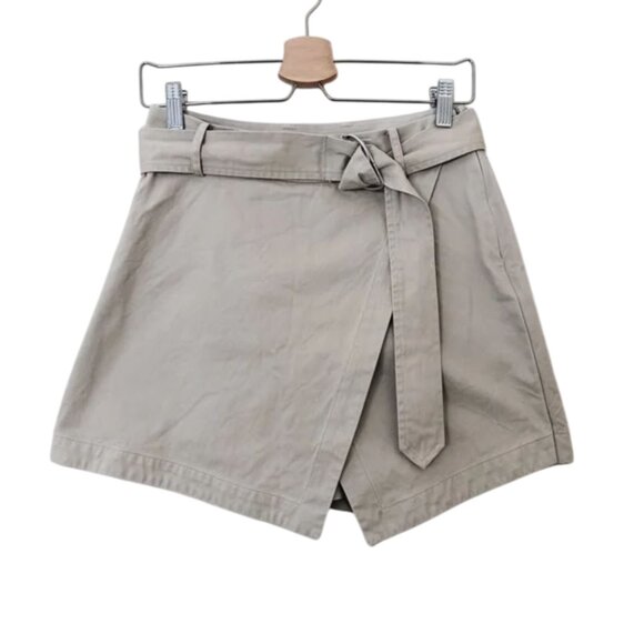 Frame Women's Cotton Trench Skort Casual Solid Khaki size 2 156305 - Picture 1 of 6